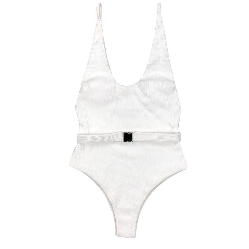 Belted One Piece Swimsuit