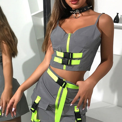 Green Buckled up Summer Set